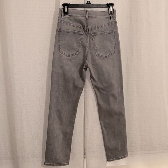 EXPRESS 6R Denim Perfect Light Gray Wash Slim High Rise Jeans - Picture 2 of 10